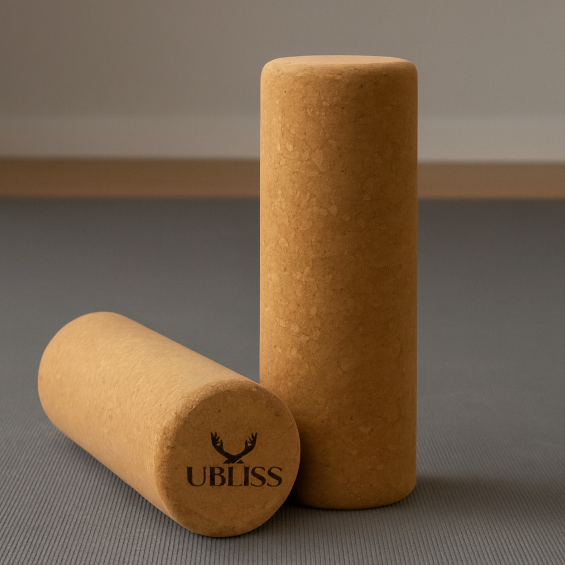 UBliss (Coming Soon) Natural Cork Yoga Roller – Eco-Friendly Massage & Stretching Tool for Muscle Recovery, Balance, and Flexibility – Ideal for Yoga, Pilates, and Fitness
