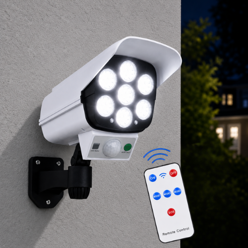 77 LED Solar Security Wall Light with Motion Sensor & Remote Control Waterproof