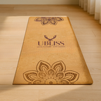 UBliss Premium Cork Yoga Mat India Extra-Wide  (66 cm) – Natural, Eco-Friendly, Non-slip , Sweat-Activated Grip for Enhanced Comfort & Stability
