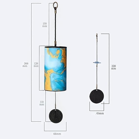 UBliss 9 Note Red & Blue Energy Series + 8 Note Octagonal Aluminum Wind Chimes combo – Single Swing Relaxing Chime for Yoga