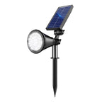 Solar RGB Spotlight with 18 LEDs, Color Changing Outdoor Garden Light, Waterproof Landscape Lamp with Adjustable Solar Panel & Auto Dusk to Dawn Sensor for Yard, Wall & Pathway Lighting