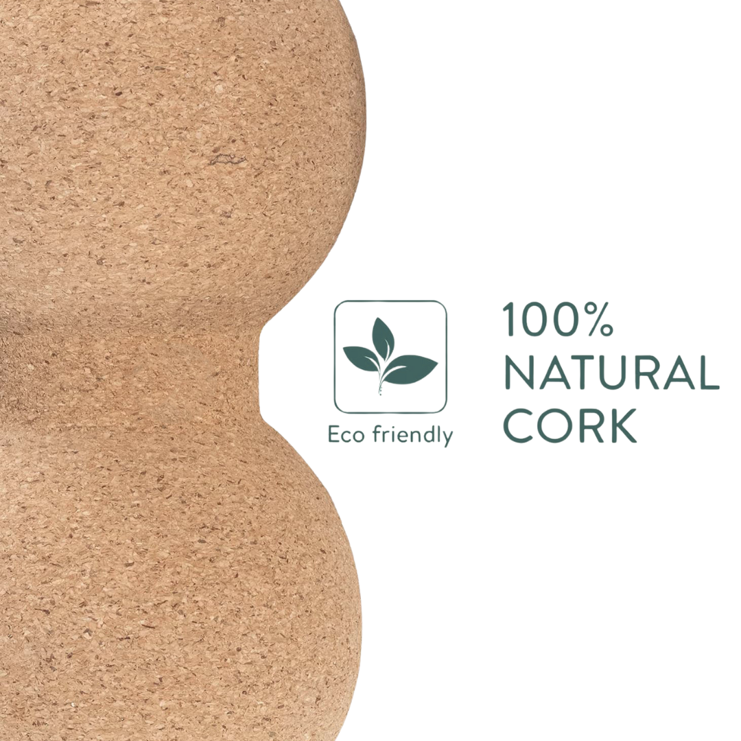 UBliss Natural Cork Peanut Massager Ball – Deep Tissue Pressure, Spine Alignment Support & Full-Body Muscle Recovery Tool