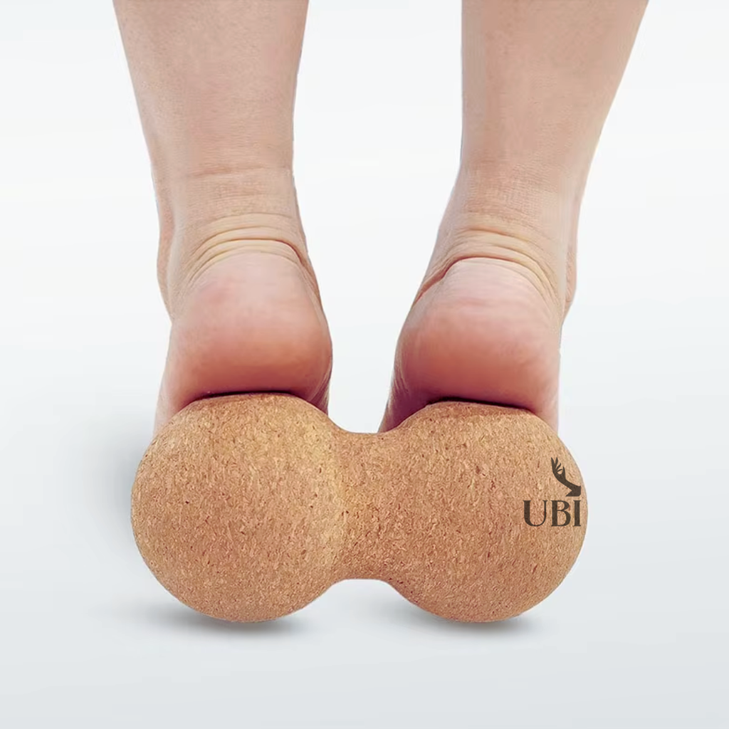 UBliss Natural Cork Peanut Massager Ball – Deep Tissue Pressure, Spine Alignment Support & Full-Body Muscle Recovery Tool