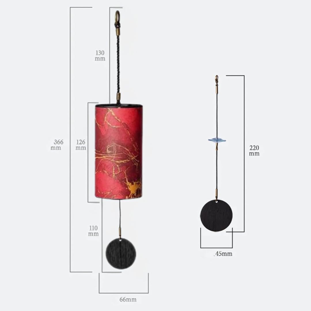 UBliss 9 Note Red & Blue Energy Series + 8 Note Octagonal Aluminum Wind Chimes combo – Single Swing Relaxing Chime for Yoga