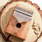 UBliss Kalimba Combo 17 & 21 Key Mahogany Wood Thumb Piano  | Soft Melodic Tone | Portable Musical Instrument for Relaxation, Meditation & Beginners.