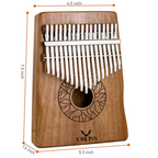 UBliss 17-Key Kalimba Thumb Piano with FREE Cork Peanut Massage Ball | Premium Wooden Instrument for Relaxing Music & Stress Relief
