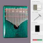 UBliss Kalimba Combo 17 & 21 Key Mahogany Wood Thumb Piano  | Soft Melodic Tone | Portable Musical Instrument for Relaxation, Meditation & Beginners.