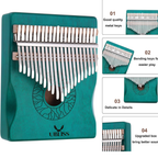UBliss Kalimba Combo 17 & 21 Key Mahogany Wood Thumb Piano  | Soft Melodic Tone | Portable Musical Instrument for Relaxation, Meditation & Beginners.