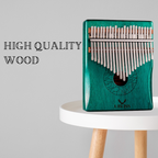 UBliss Kalimba Combo 17 & 21 Key Mahogany Wood Thumb Piano  | Soft Melodic Tone | Portable Musical Instrument for Relaxation, Meditation & Beginners.