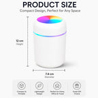 Portable Humidifier with RGB Light | USB C Powered 300ml