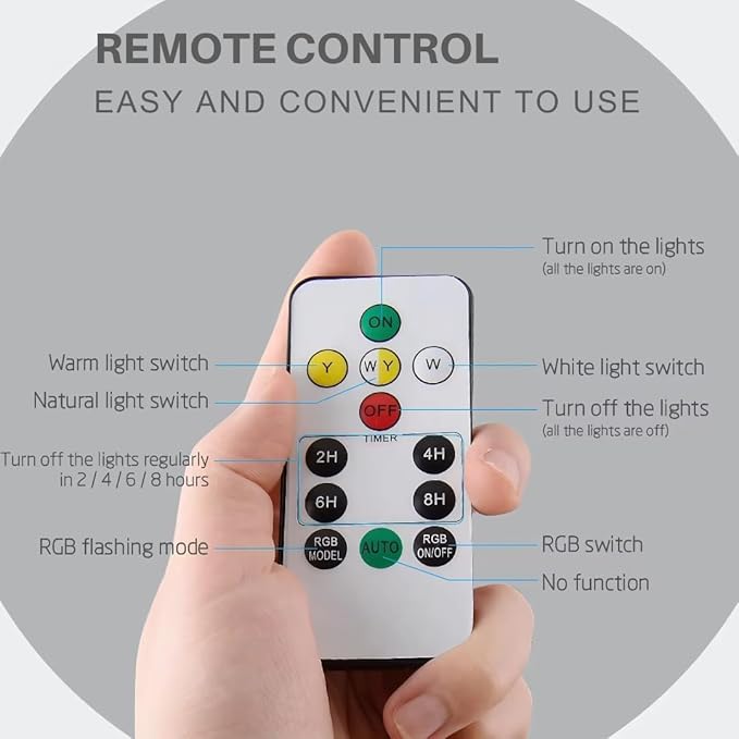 UBliss LED Solar Garden Lights with Remote Control | RGB Mode | Waterproof LED Pathway Lights for Outdoor Decoration, Driveways, and Landscaping