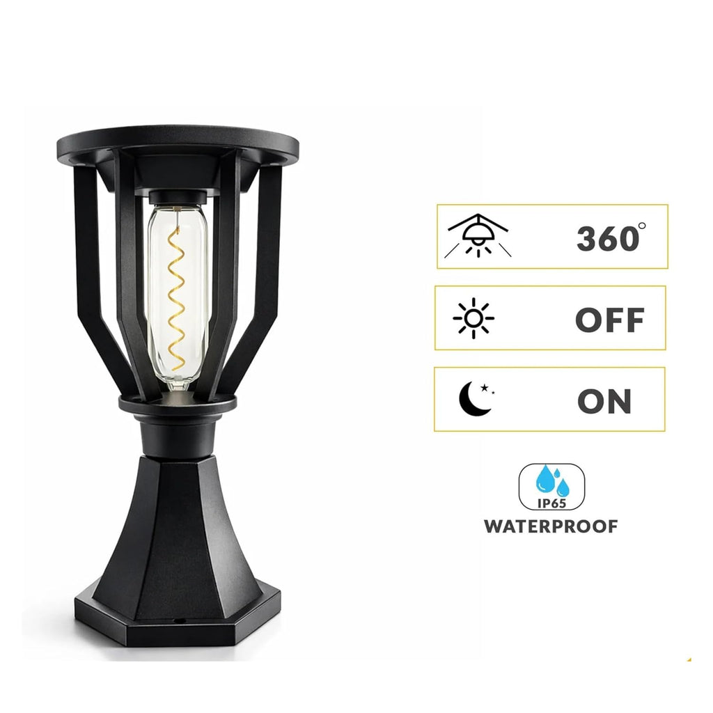 UBliss Spiral Solar Powered Outdoor Gate Light | Decorative | LED Warm White | Waterproof Garden, Fence & Pillar Lamp