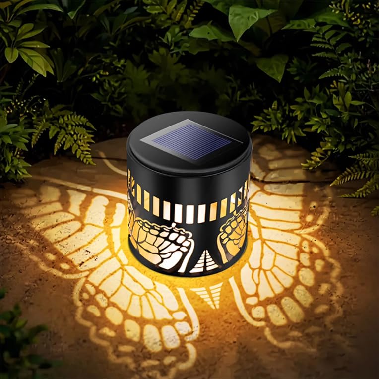 UBliss Solar Butterfly Shadow Garden Wall Light
