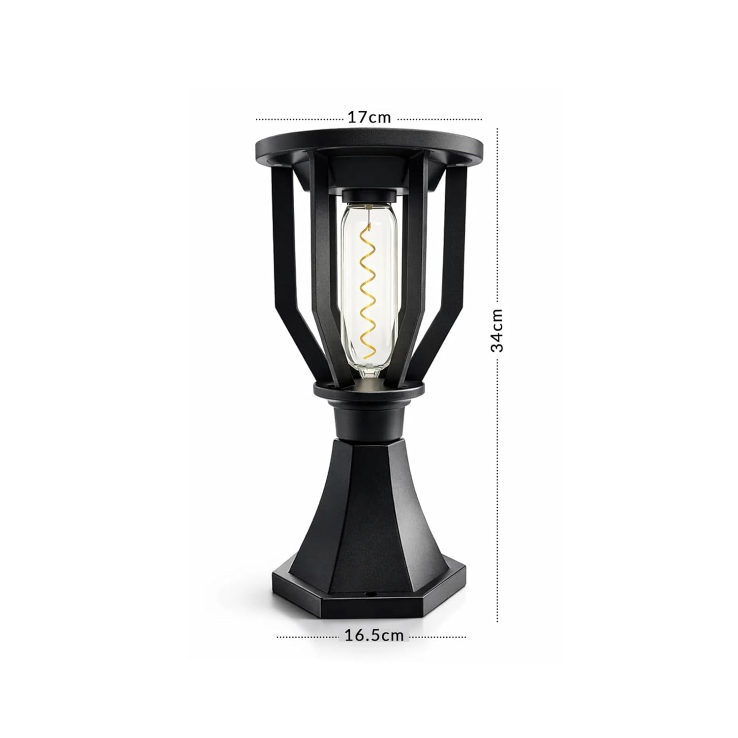 UBliss Spiral Solar Powered Outdoor Gate Light | Decorative | LED Warm White | Waterproof Garden, Fence & Pillar Lamp