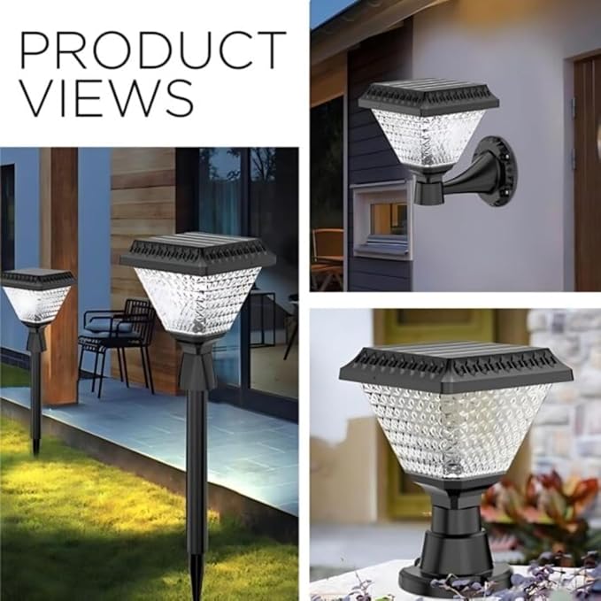 UBliss LED Solar Garden Lights with Remote Control | RGB Mode | Waterproof LED Pathway Lights for Outdoor Decoration, Driveways, and Landscaping