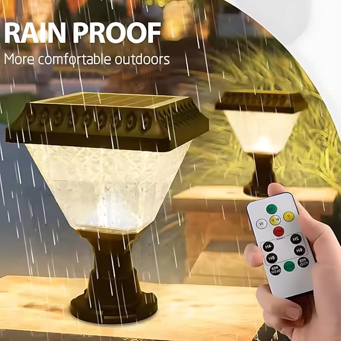 UBliss LED Solar Garden Lights with Remote Control | RGB Mode | Waterproof LED Pathway Lights for Outdoor Decoration, Driveways, and Landscaping