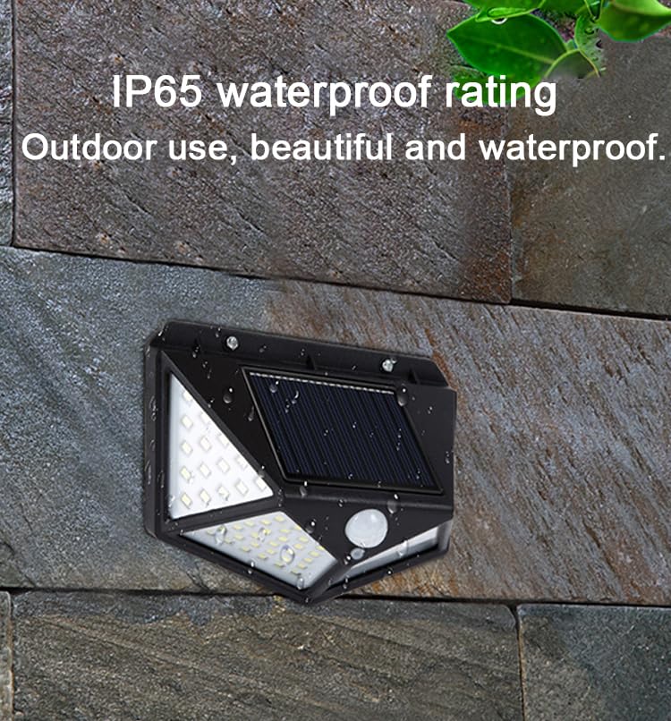 UBliss Solar Interaction Wall Lamp, Motion Sensor Outdoor Light, 100 LED Waterproof Solar Wall Light for Garden, Gate, Balcony, Pathway & Home Security