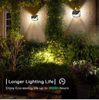 UBliss Solar Interaction Wall Lamp, Motion Sensor Outdoor Light, 100 LED Waterproof Solar Wall Light for Garden, Gate, Balcony, Pathway & Home Security