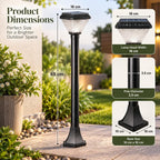 UBliss Solar LED Bollard Gate Lamp | Multi-Color & Warm White Pillar Lamp | Weatherproof for Outdoor,Garden & Entrance Light