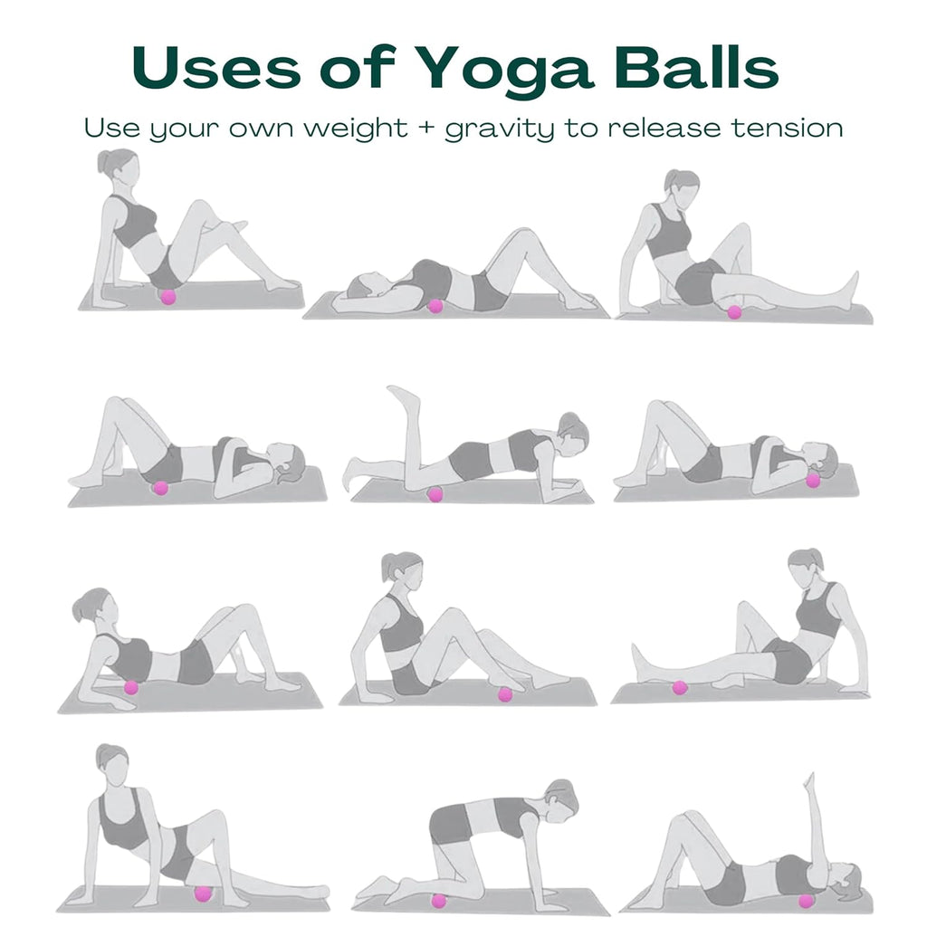 UBliss Natural Cork Yoga Massager Ball ( Set of 2 ) – Deep Pressure Trigger Point Therapy & Full-Body Mobility Tool