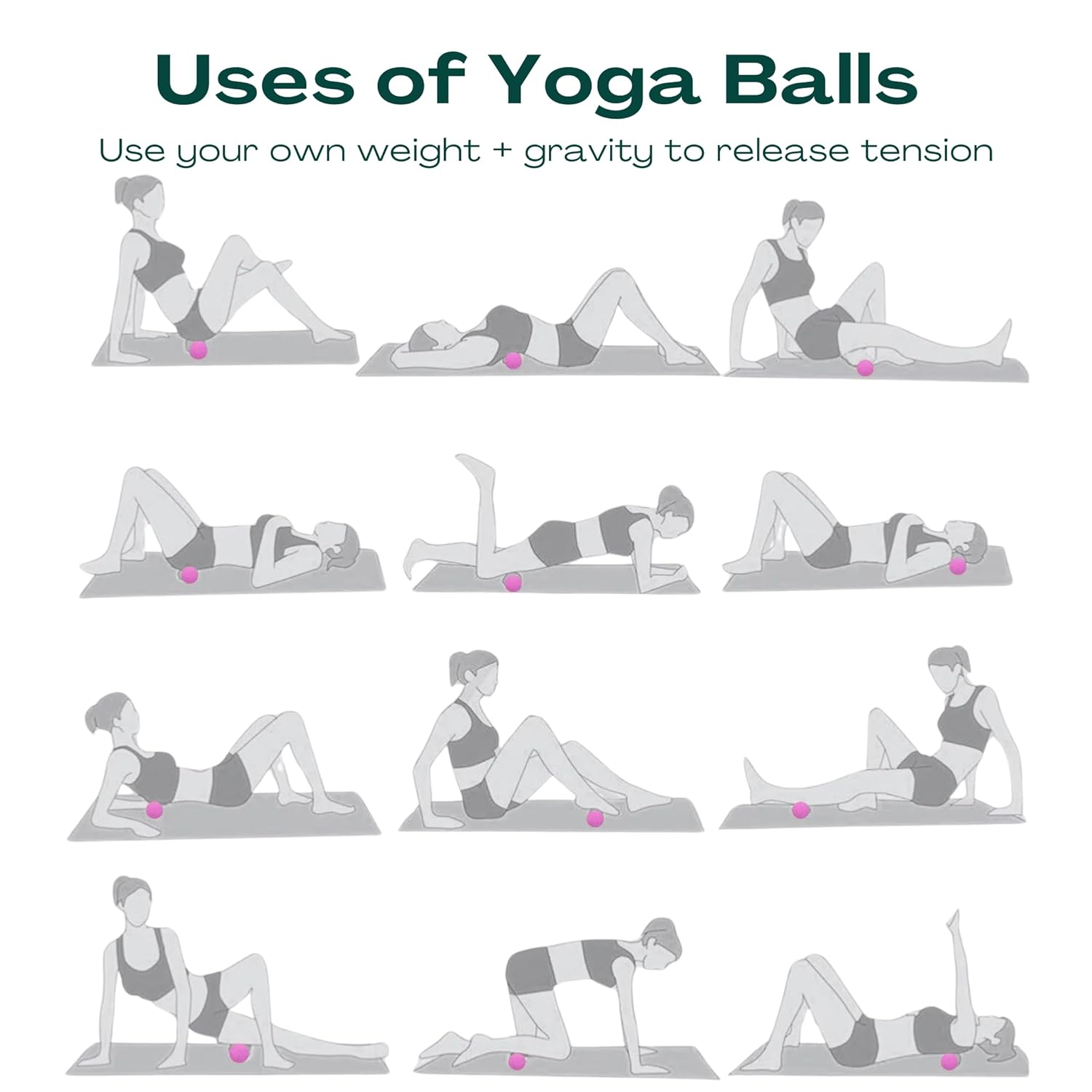 UBliss Natural Cork Yoga Massager Ball ( Set of 2 ) – Deep Pressure Trigger Point Therapy & Full-Body Mobility Tool