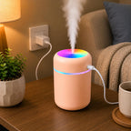 Portable Humidifier with RGB Light | USB C Powered 300ml