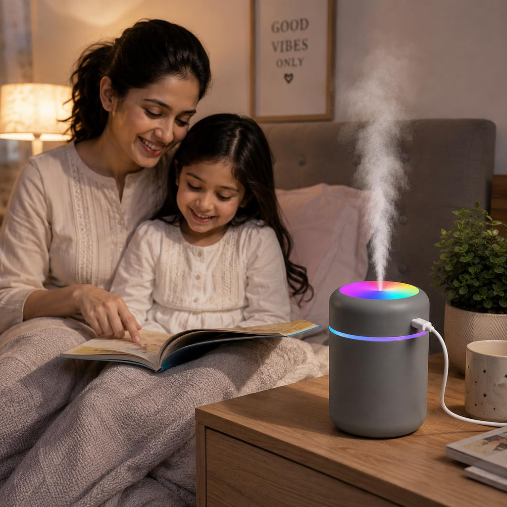 Portable Humidifier with RGB Light | USB C Powered 300ml