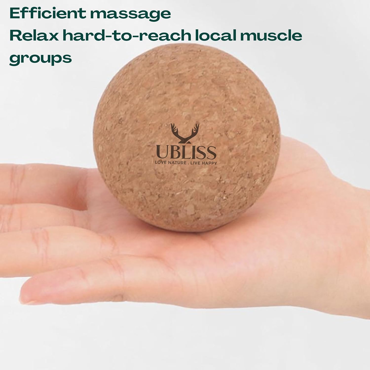 UBliss Natural Cork Yoga Massager Ball ( Set of 2 ) – Deep Pressure Trigger Point Therapy & Full-Body Mobility Tool