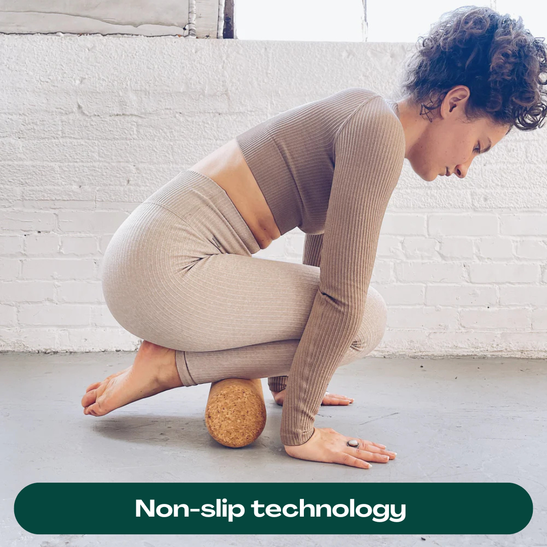 UBliss Natural Cork Yoga Roller – Eco-Friendly Massage & Stretching Tool for Muscle Recovery, Balance, and Flexibility – Ideal for Yoga, Pilates