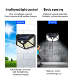 UBliss Solar Interaction Wall Lamp, Motion Sensor Outdoor Light, 100 LED Waterproof Solar Wall Light for Garden, Gate, Balcony, Pathway & Home Security