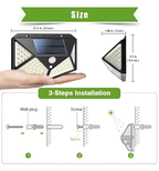 UBliss Solar Interaction Wall Lamp, Motion Sensor Outdoor Light, 100 LED Waterproof Solar Wall Light for Garden, Gate, Balcony, Pathway & Home Security
