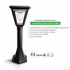 UBliss Solar Outdoor Gate Light | Waterproof Decorative Pillar & Wall Lamp | Warm White LED | Auto Dusk to Dawn | Solar Powered Garden, Balcony & Pathway Light