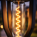 UBliss Solar Spiral Gate Light | Outdoor Waterproof Decorative Pillar & Garden Lamp | Warm White LED | Auto Dusk to Dawn | Solar Powered Light for Gate, Balcony, Lawn & Pathway