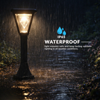 UBliss Solar Outdoor Gate Light | Waterproof Decorative Pillar & Wall Lamp | Warm White LED | Auto Dusk to Dawn | Solar Powered Garden, Balcony & Pathway Light