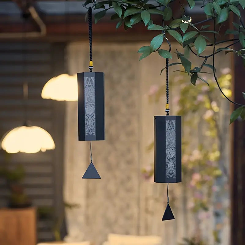 UBliss Aluminium Wind Chime 8 Notes, Octagon 8 Bars Meditation Series Single Swing