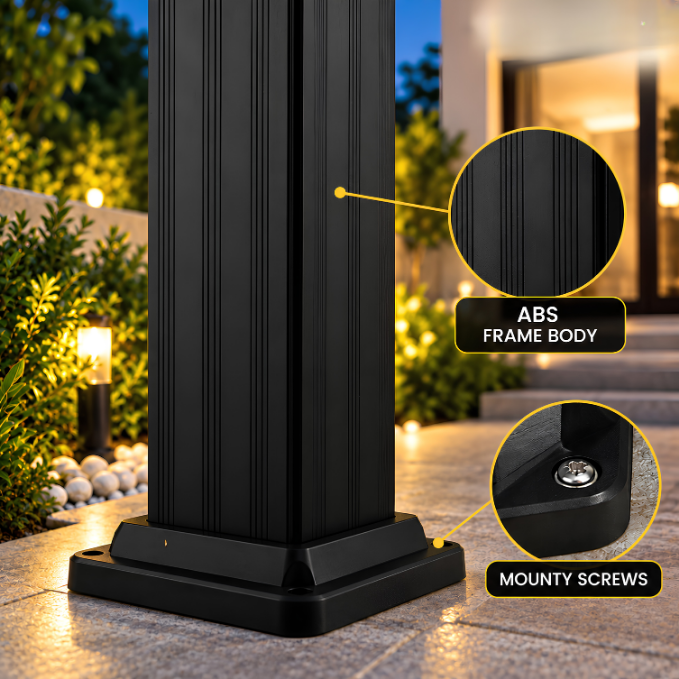 UBliss RGB Solar Bollard Light with Remote Control, Color Changing LED For Outdoor&nbsp;
