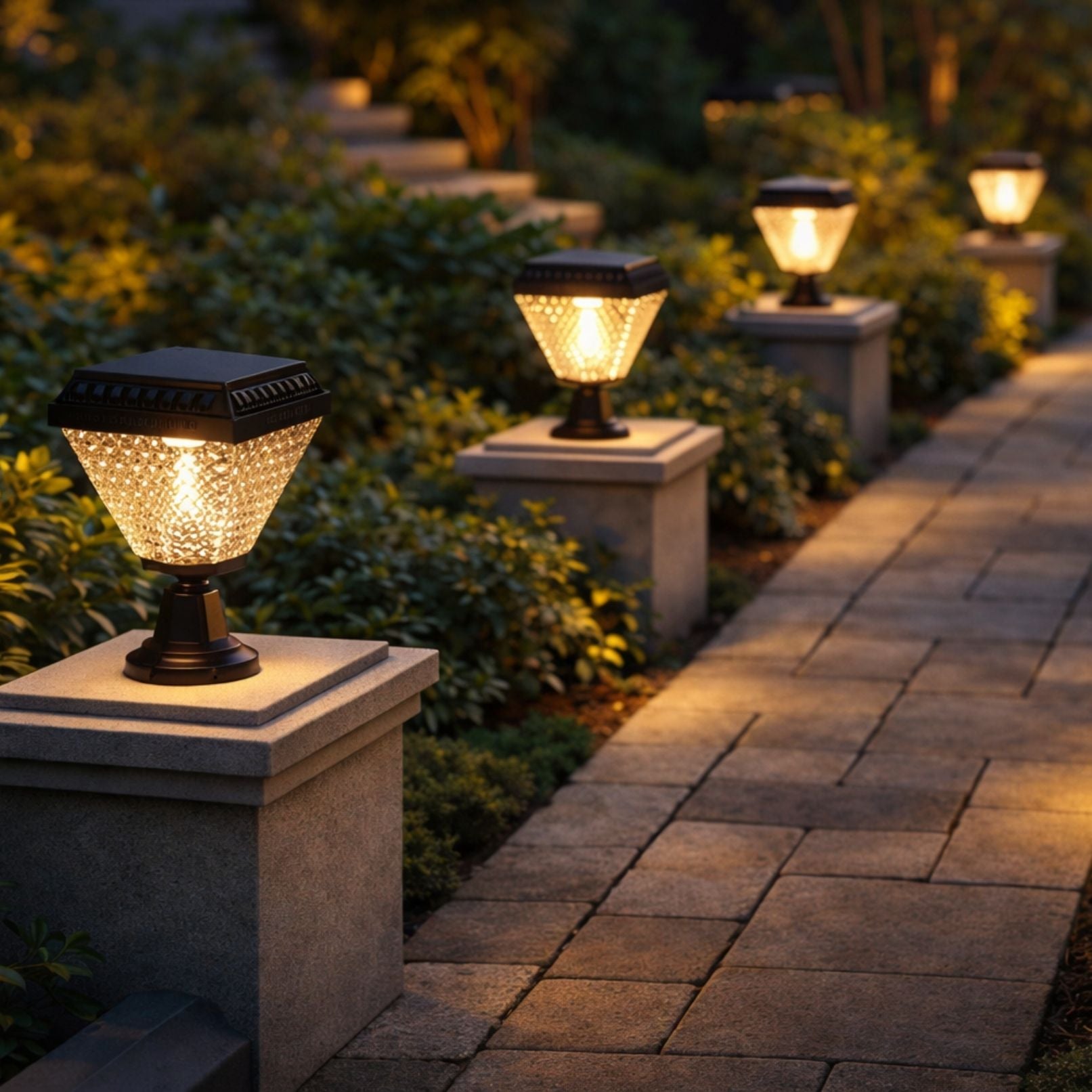 UBliss LED Solar Garden Lights with Remote Control | RGB Mode | Waterproof LED Pathway Lights for Outdoor Decoration, Driveways, and Landscaping