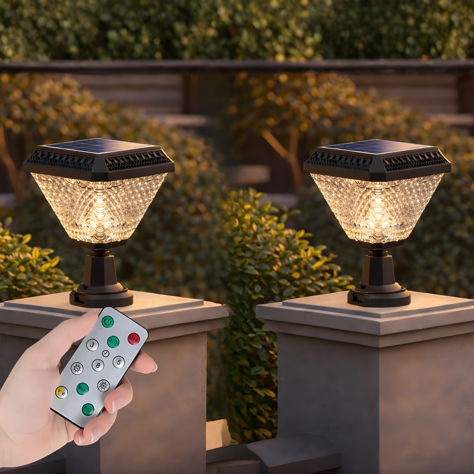 UBliss LED Solar Garden Lights with Remote Control | RGB Mode | Waterproof LED Pathway Lights for Outdoor Decoration, Driveways, and Landscaping