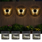 UBliss Solar Butterfly Shadow Garden Wall Light