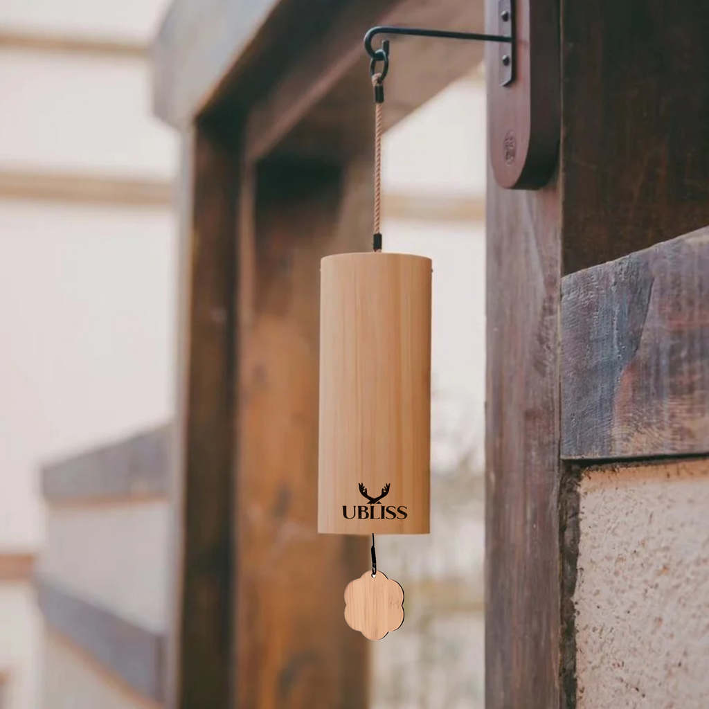 UBliss Bamboo Wind Chime (Winter) – Handcrafted Natural Chimes with Relaxing Sound, Perfect for Garden, Balcony, Meditation & Outdoor Home Decor