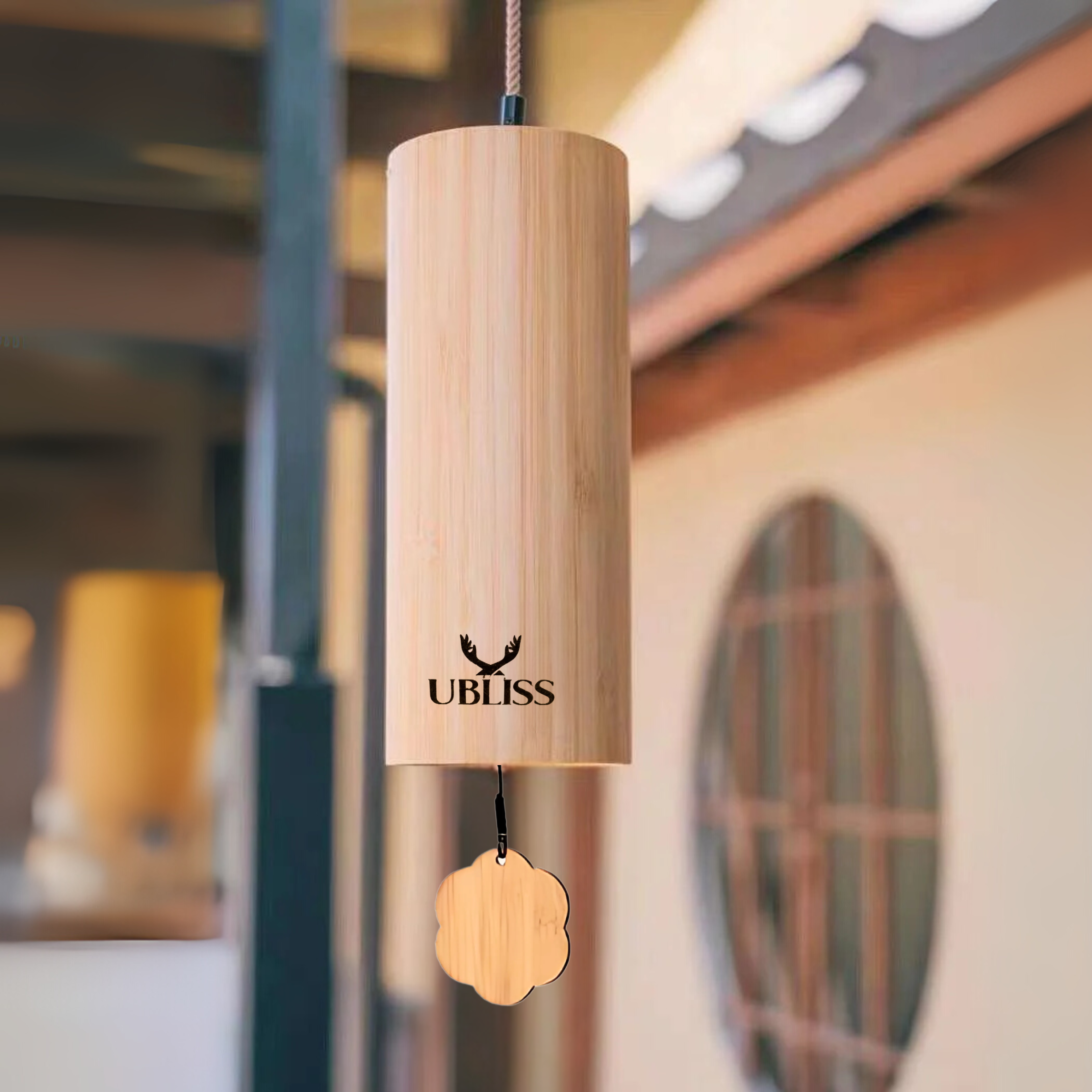 UBliss Bamboo Wind Chime Combo Pack Of 2 (Winter + Summer) – Handcrafted Natural Chimes with Relaxing Sound, Perfect for Garden, Balcony, Meditation